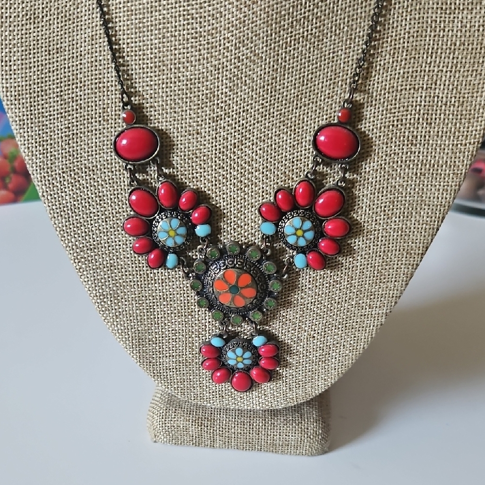 Missoni for Target Red and Orange Statement Necklace